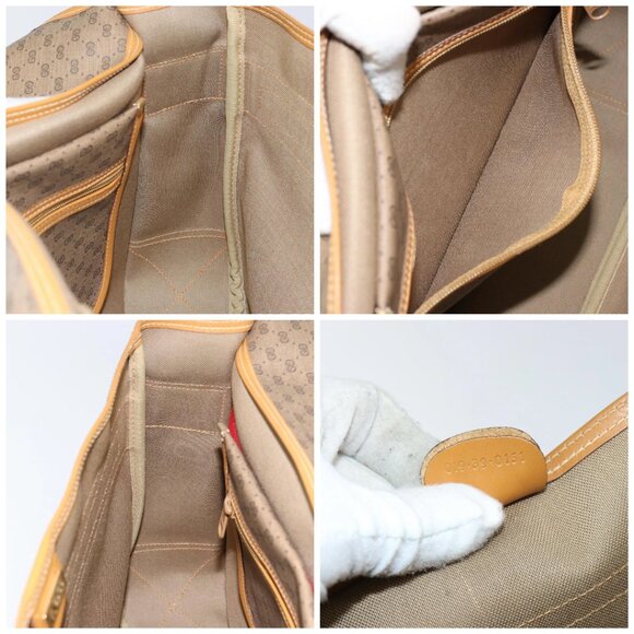 GUCCI Micro GG Supreme Web Sherry Line Bag PVC Beige 019 39 0151 Auth gh1131 - Picture 15 of 16